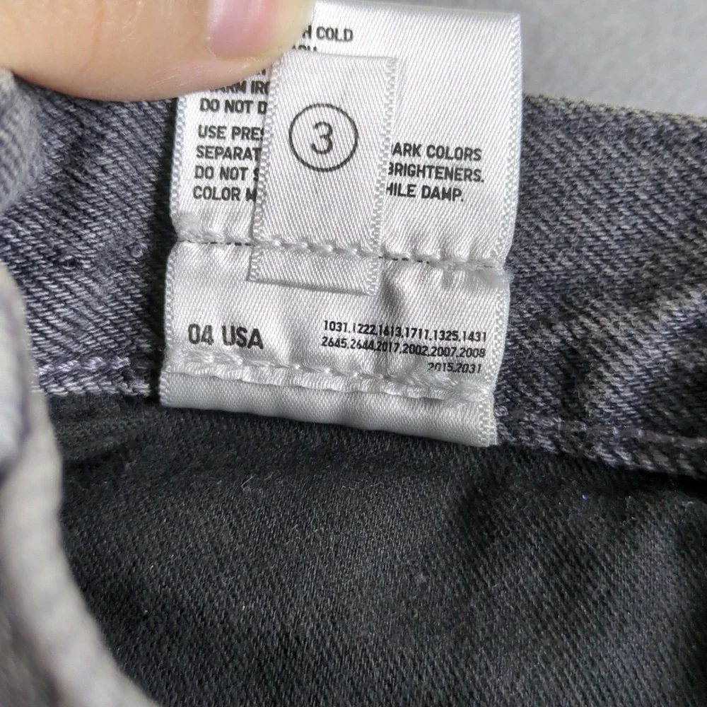 Uniqlo Wide Straight Jeans Womens 28x26 Gray Baggy Relaxed High Rise Grunge Y2K